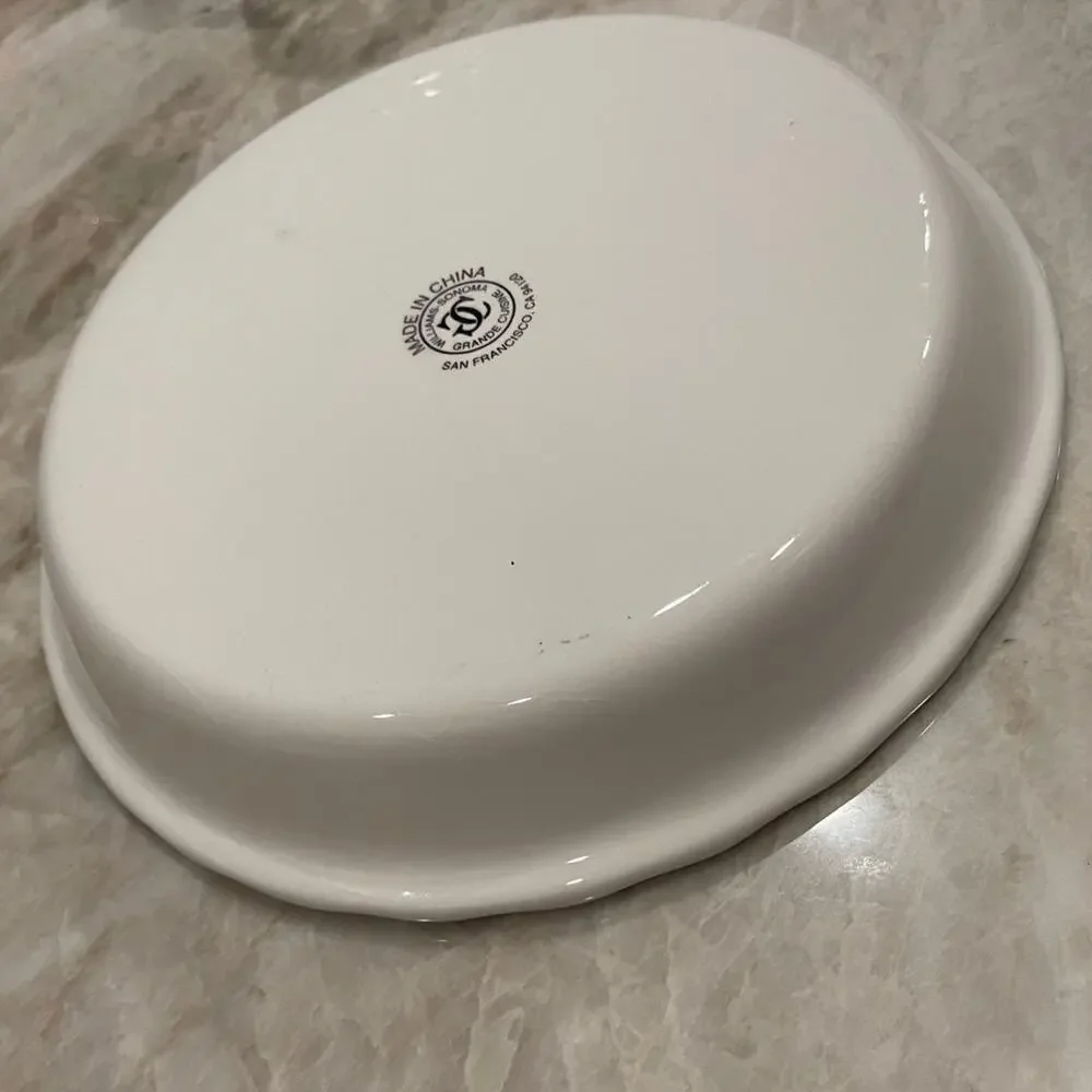 Vintage Williams Sonoma pie dish Pumpkin handpainted